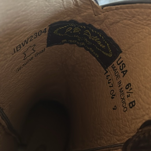 NWT JB Dillon cowboy boots. Size 6.5B. Brown - Picture 4 of 7